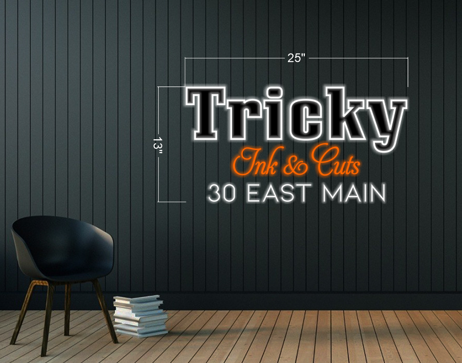 Tricky Ink & Cuts | LED Neon Sign
