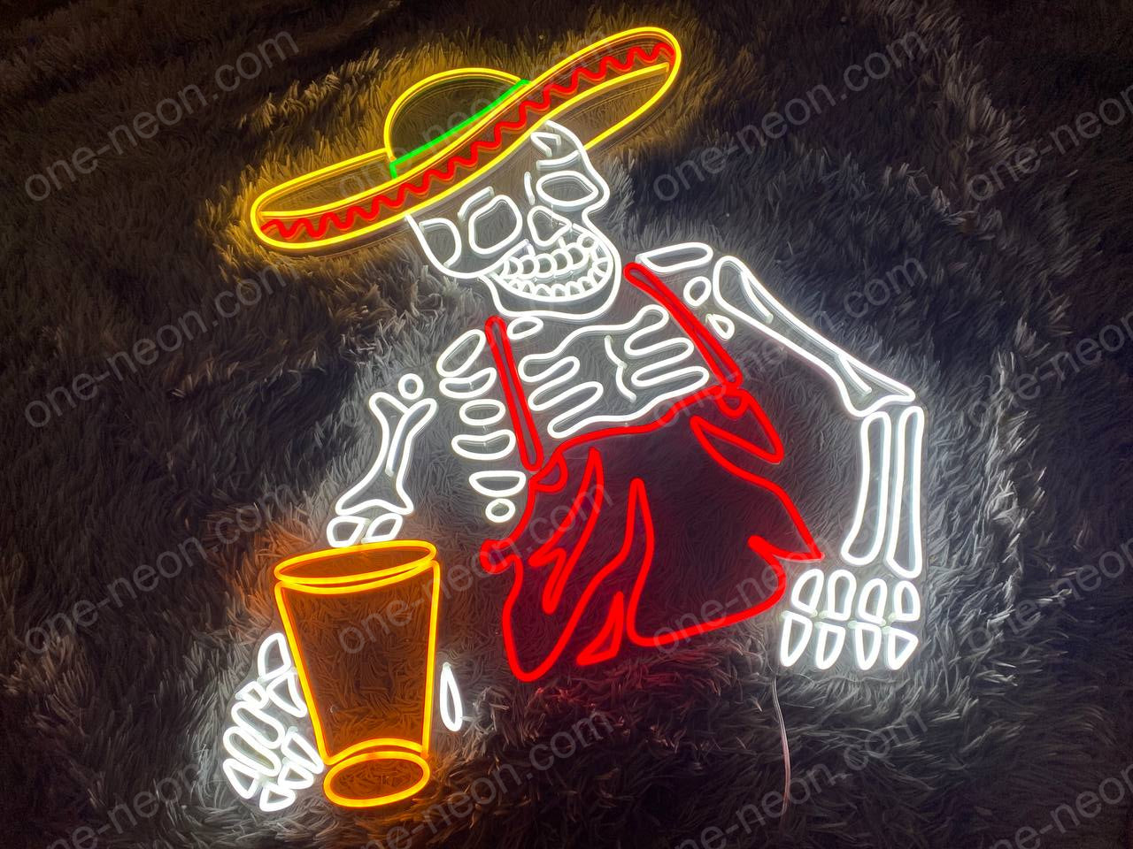 Mexican Skull Art | LED Neon Sign
