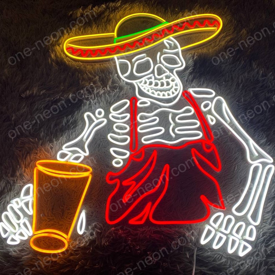 Mexican Skull Art | LED Neon Sign