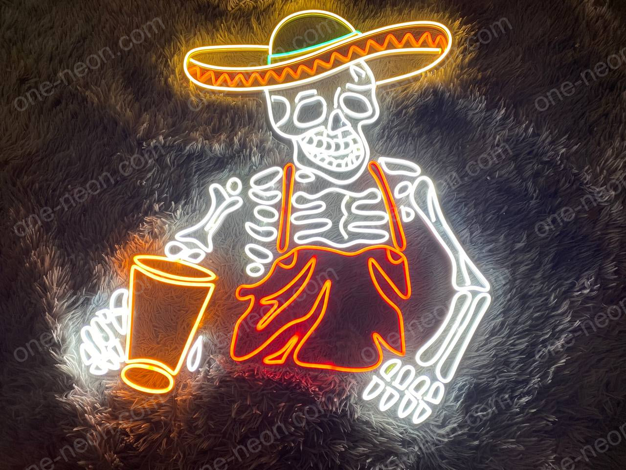 Mexican Skull Art | LED Neon Sign