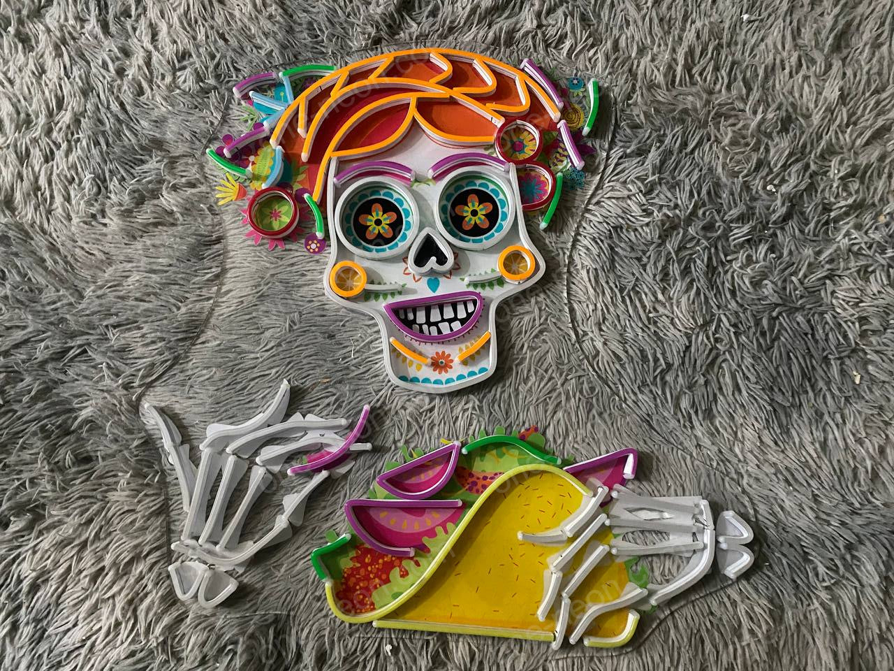 Taco Calavera | LED Neon Sign