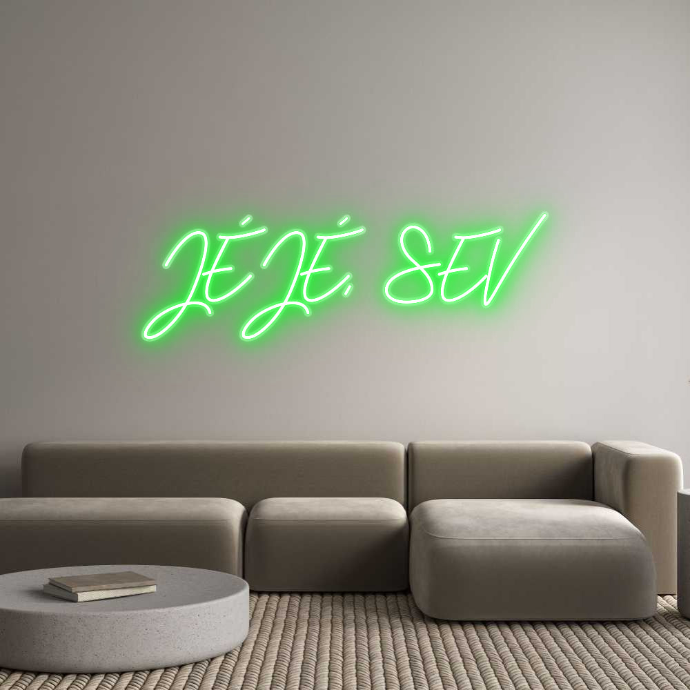 Custom Neon Sign JÉJÉ, SEV