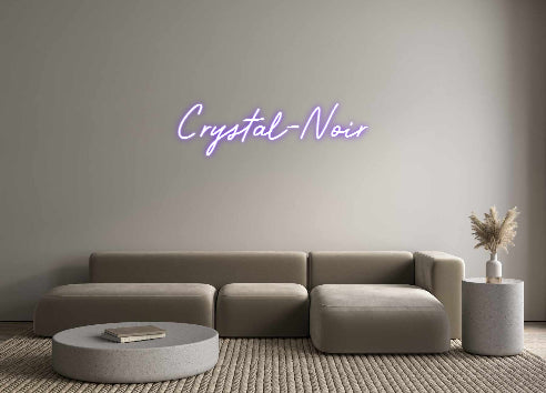 Custom Neon Sign Crystal-Noir