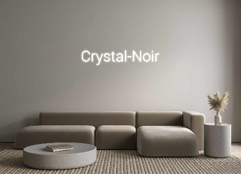 Custom Neon Sign Crystal-Noir