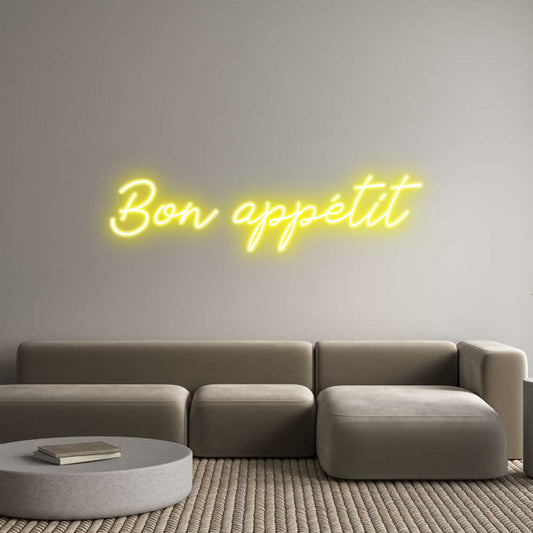 Custom Neon Sign Bon appétit