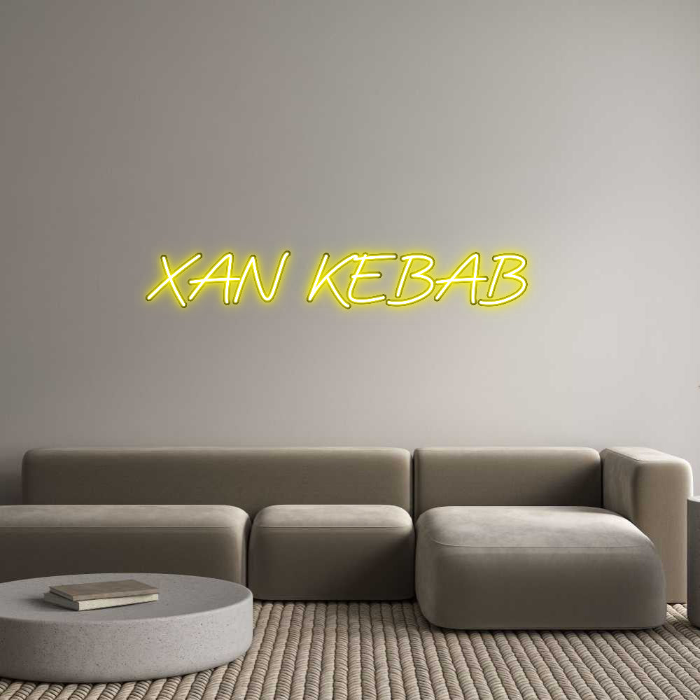 Custom Neon Sign XAN KEBAB