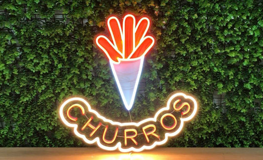 "CHURROS" Enseigne Lumineuse en Néon