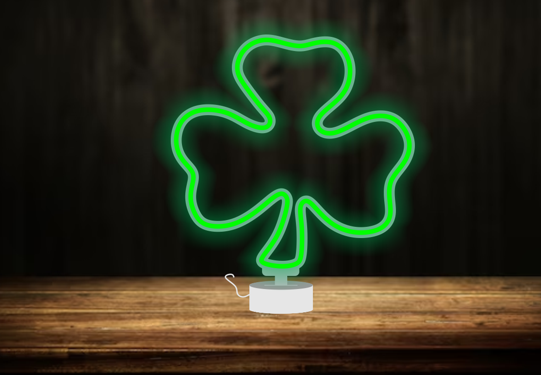 Shamrock Leaf - Tabletop LED Neon Sign