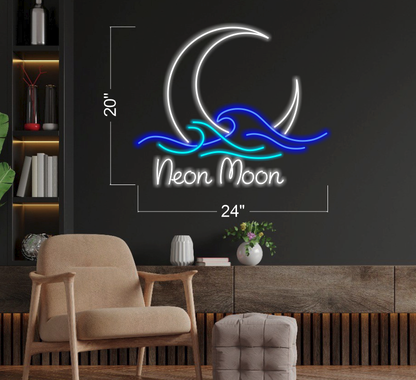 NEON MOON | LED Neon Sign