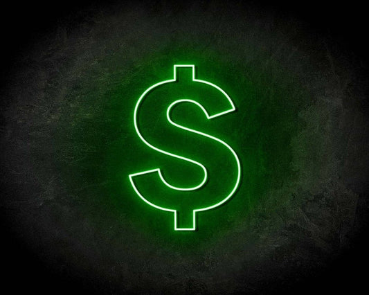 Green Dollar Sign | LED Neon