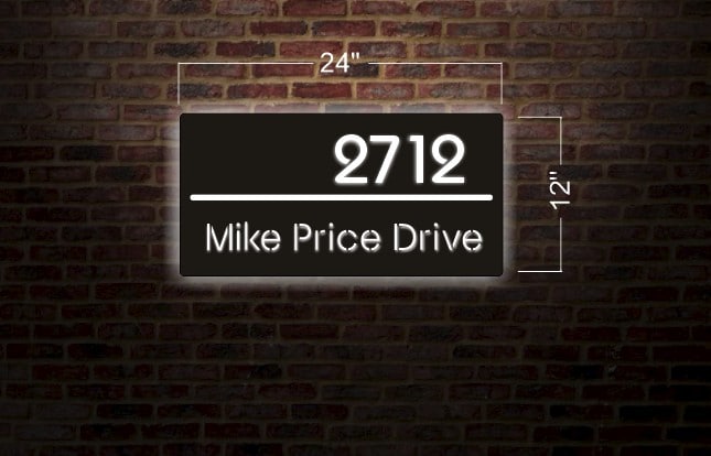 Legacy Studio & 2712 Mike Price Drive | Custom House Number Sign