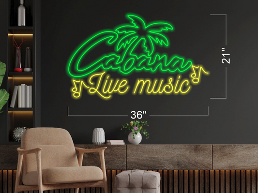 CABANA LIVE MUSIC | LED Neon Sign