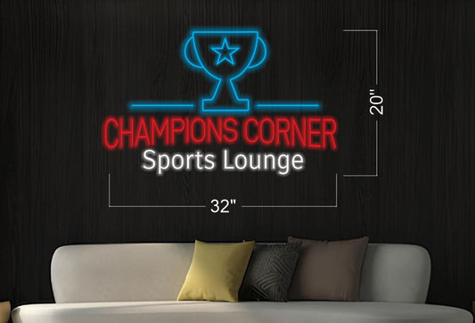 Champions corner sports lounge | LED Neon Sign
