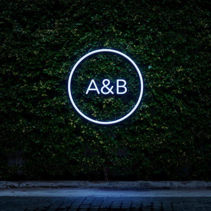 Custom Circle Initials | LED Neon Sign