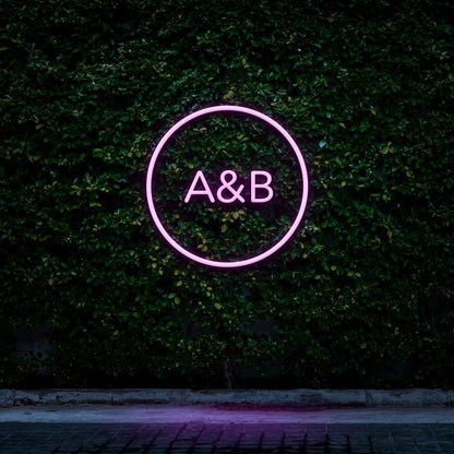 Custom Circle Initials | LED Neon Sign