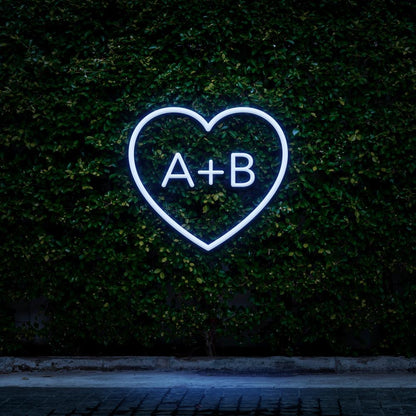 Custom Heart Initials | LED Neon Sign