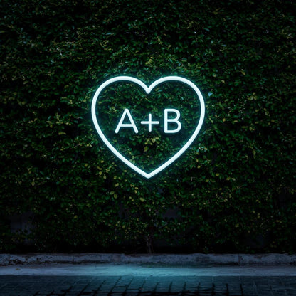 Custom Heart Initials | LED Neon Sign