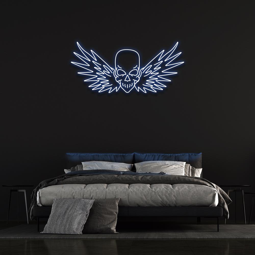 Flying Skull | LED Neon Sign