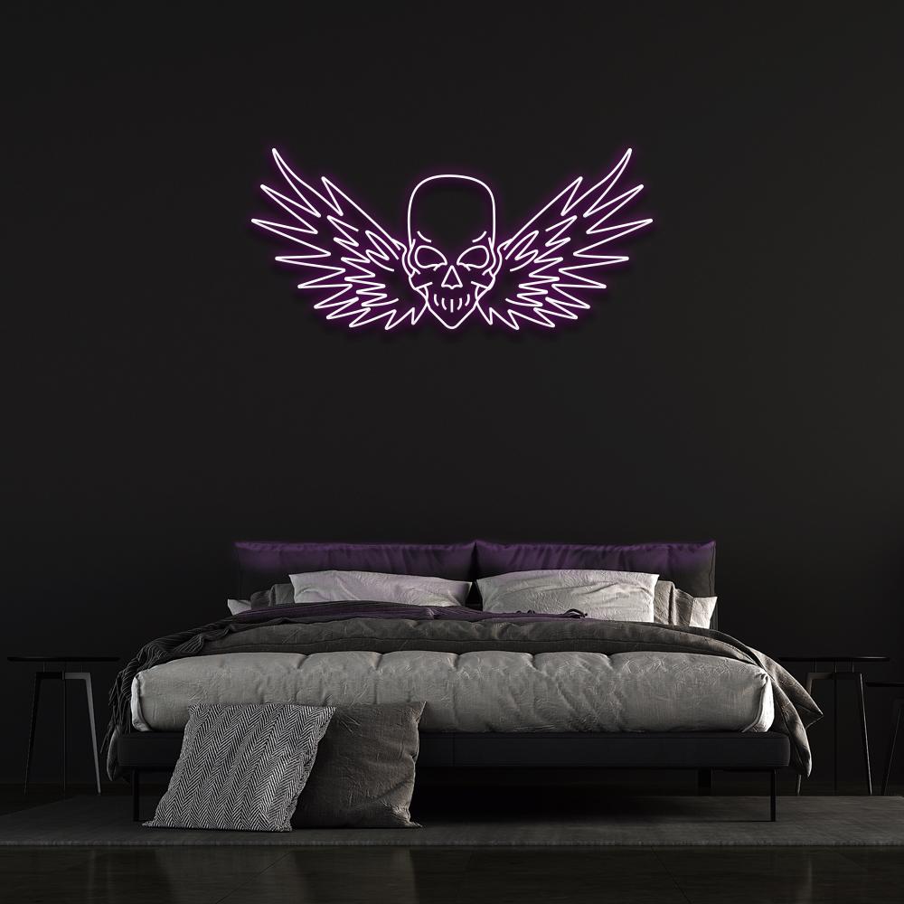 Flying Skull | LED Neon Sign