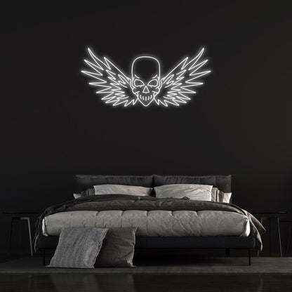 Flying Skull | LED Neon Sign