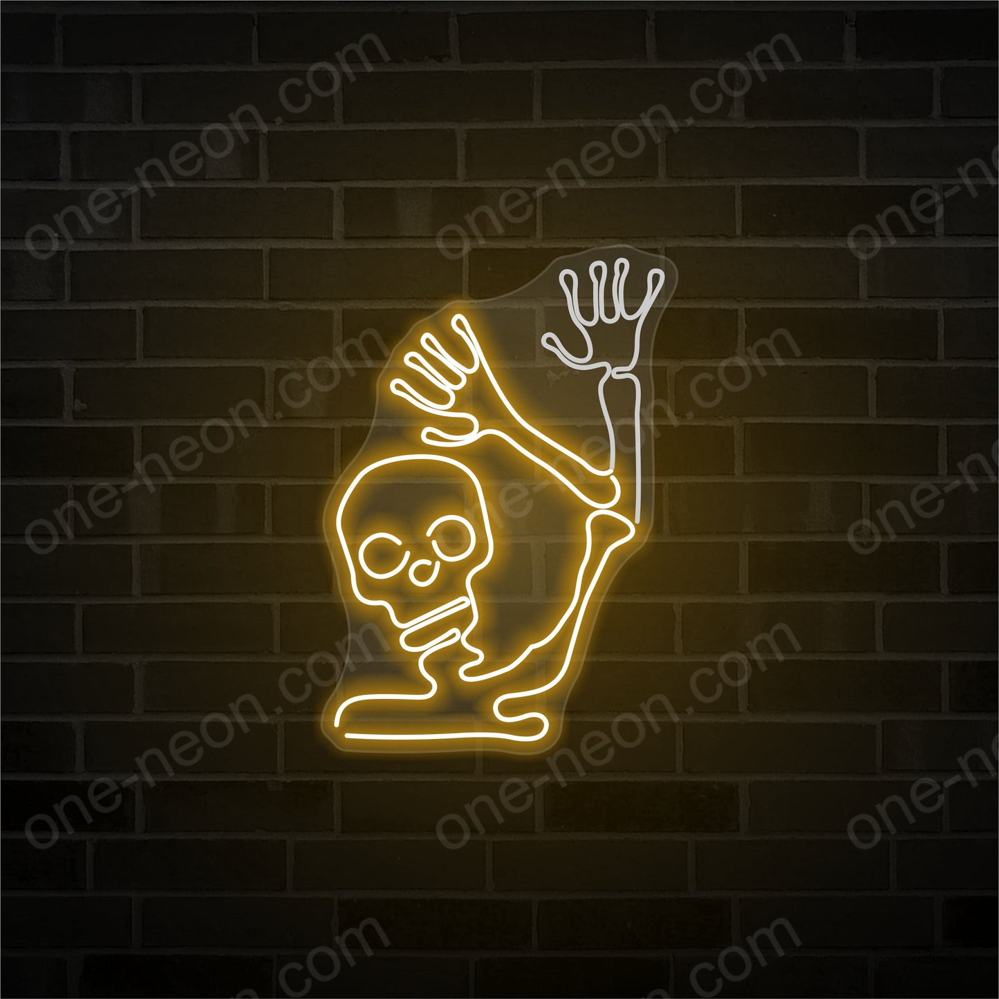 Halloween - Skeleton Waving | LED Neon Sign