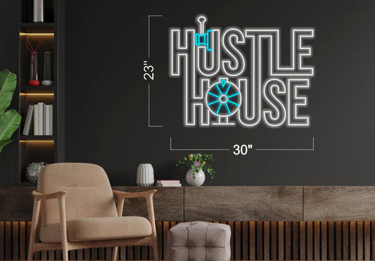 HUSTLE HOUSE & NIGHTFALL SMOKE AND VAPE | LED Neon Sign