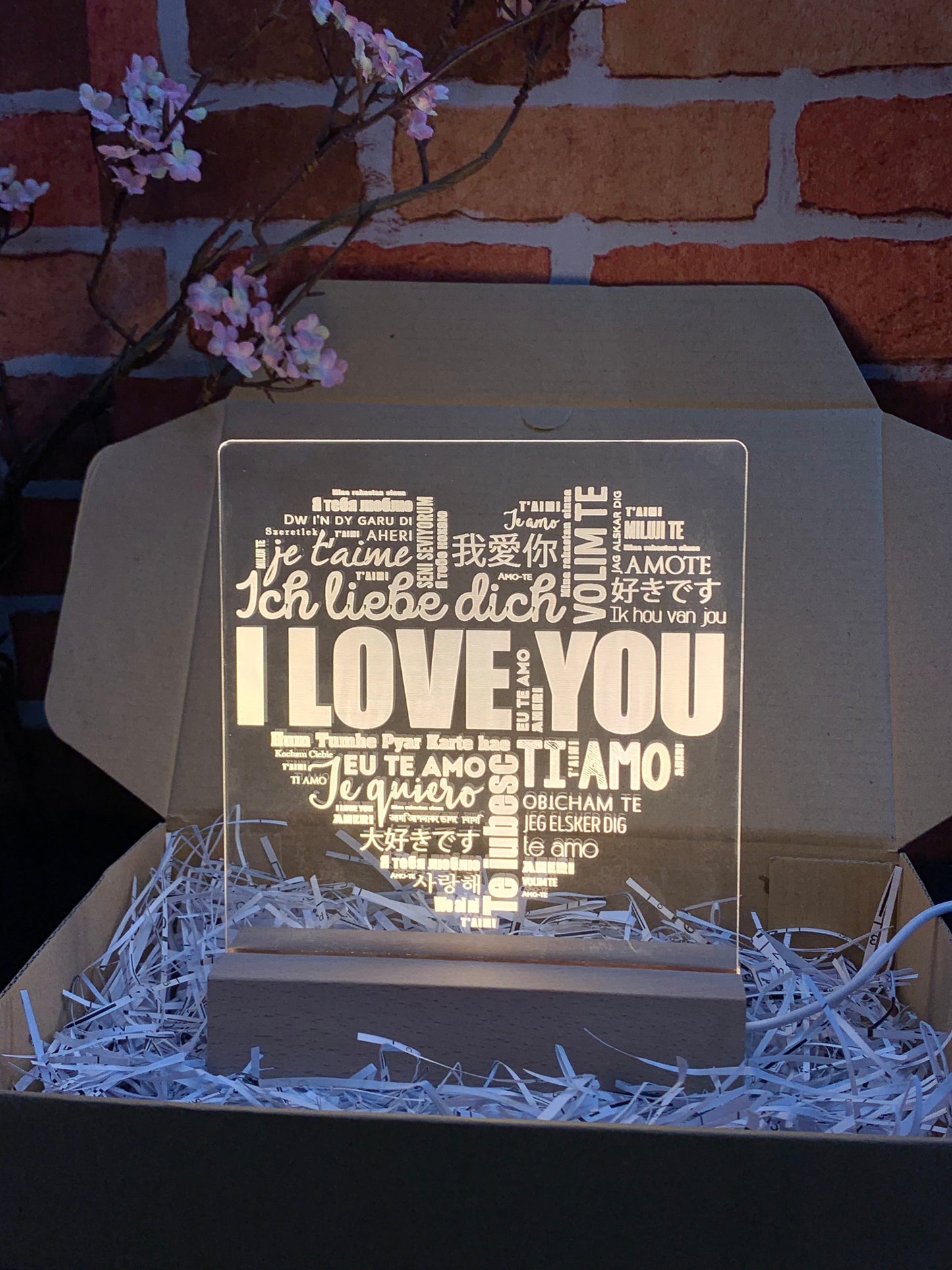 I Love You - 3D Illusion Night Light Desk Lamp