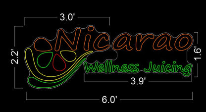 Nicarao Wellness Juicing | LED Neon Sign