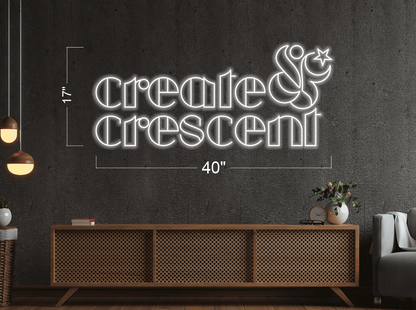 Create Crescent | LED Neon Sign