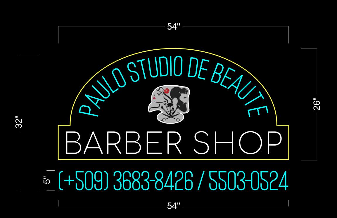 Paulo Studio De Beaute Barber Shop | LED Neon Sign