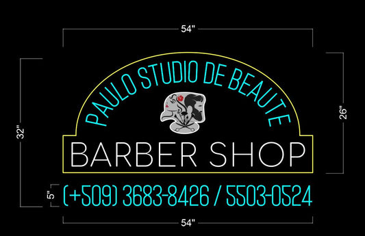 Paulo Studio De Beaute Barber Shop | LED Neon Sign