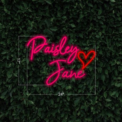 Paisley ❤️ Jane | LED Neon Sign