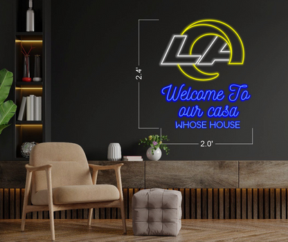 Welcome To Our Casa Whose House  | LED Neon Sign (2 Sets)