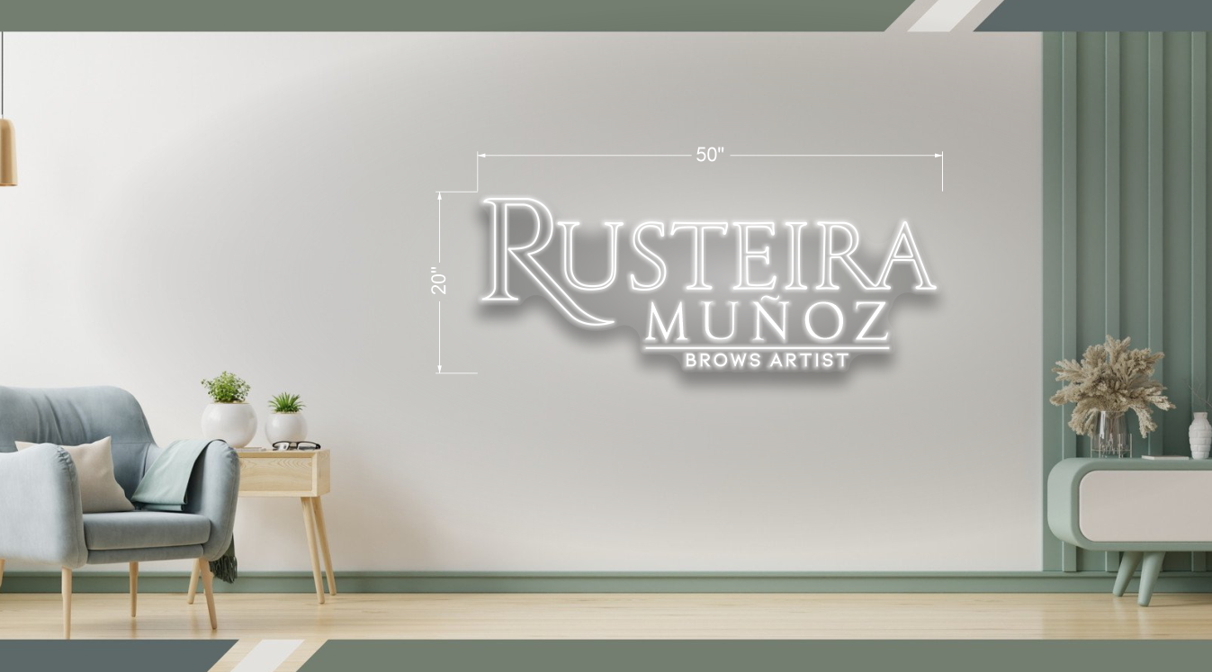 Rusteira Munoz Brows Artist | LED Neon Sign