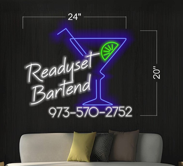 Readyset bartend (3 set) | LED Neon Sign