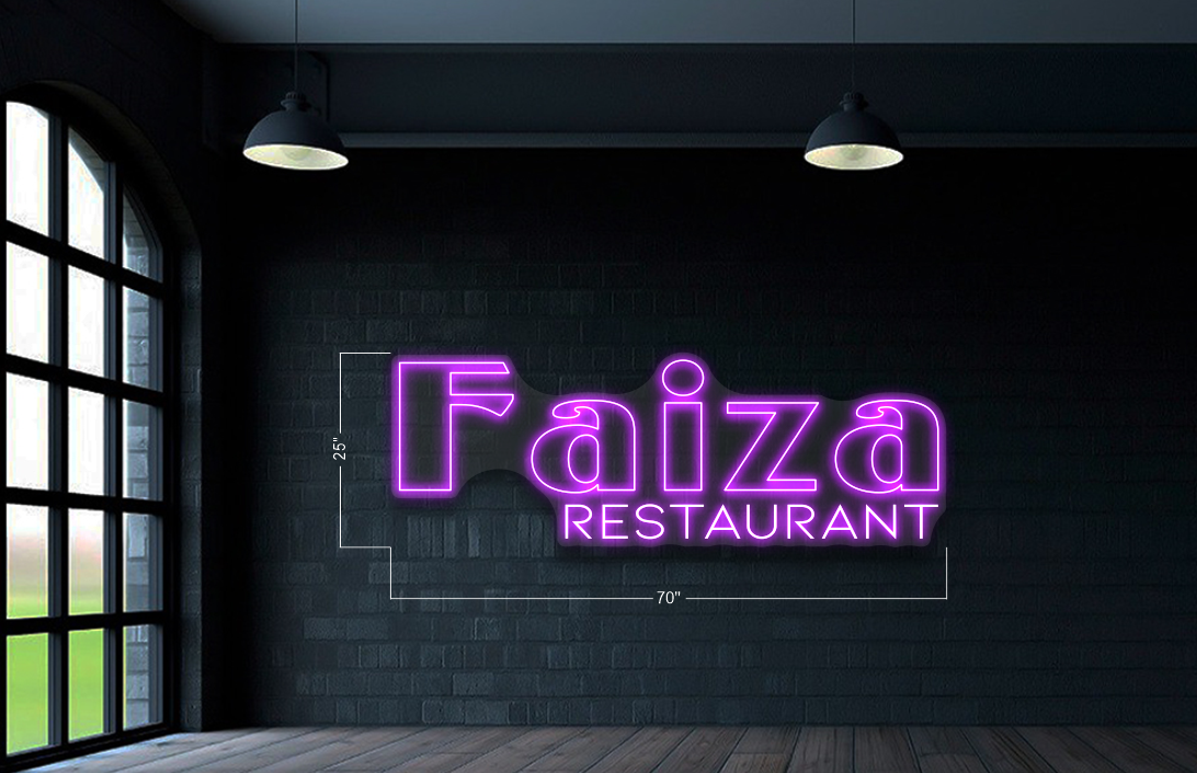 FAIZA LOGO & FAIZA RESTAURANT | LED Neon Sign