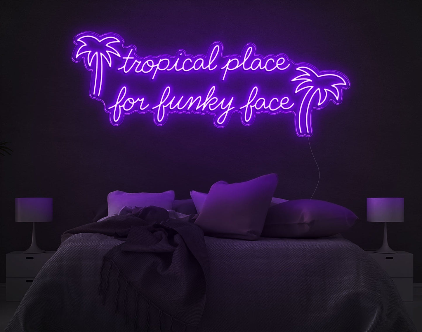 Tropical Place For Funky Face | LED Neon Sign