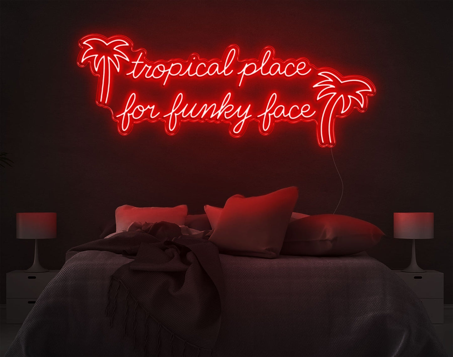 Tropical Place For Funky Face | LED Neon Sign