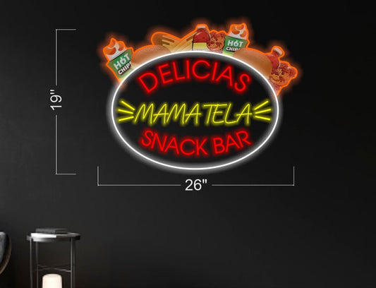 Dilicias Mamatela Snack Bar| LED Neon Sign