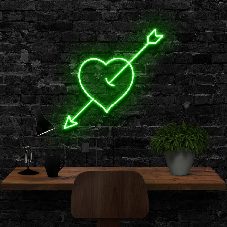 ARROW THROUGH THE HEART | LED Neon Sign