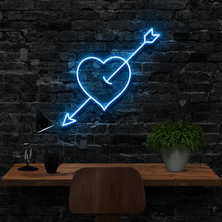 ARROW THROUGH THE HEART | LED Neon Sign