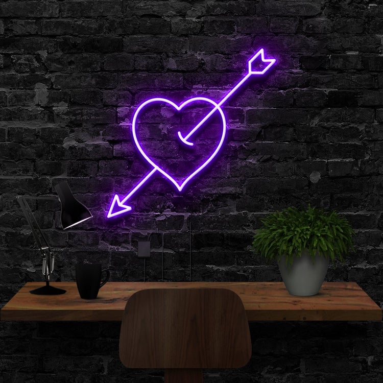 ARROW THROUGH THE HEART | LED Neon Sign