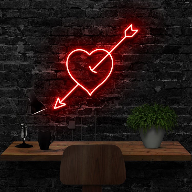 ARROW THROUGH THE HEART | LED Neon Sign