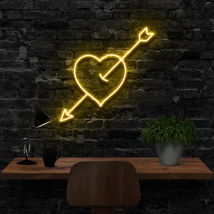 ARROW THROUGH THE HEART | LED Neon Sign