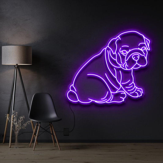 Bulldog Puppy | LED Neon Sign