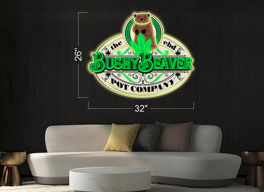 Bushy Beaver| LED Neon Sign