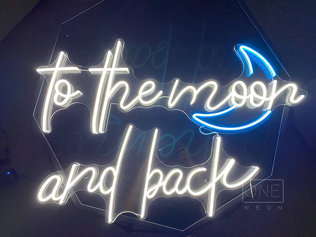 To The Moon And Back | LED Neon Sign