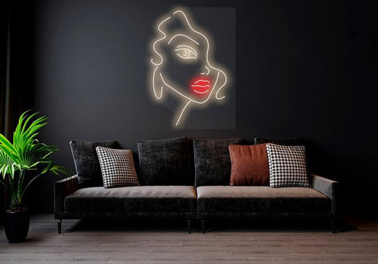 Woman Face | LED Neon Sign