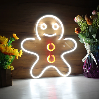 Gingerbread Man | LED Neon Sign