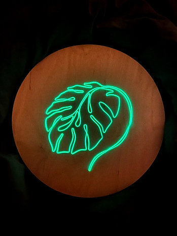 Monstera Plant Neon Sign | El Wire Signs Wall Art